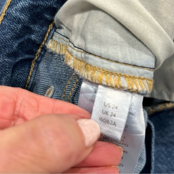 We The Free Lasso High Rise Button Fly Straight Leg Jeans 24 - Picture 11 of 14